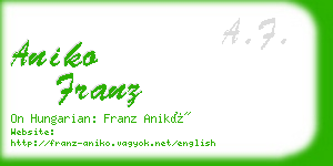 aniko franz business card